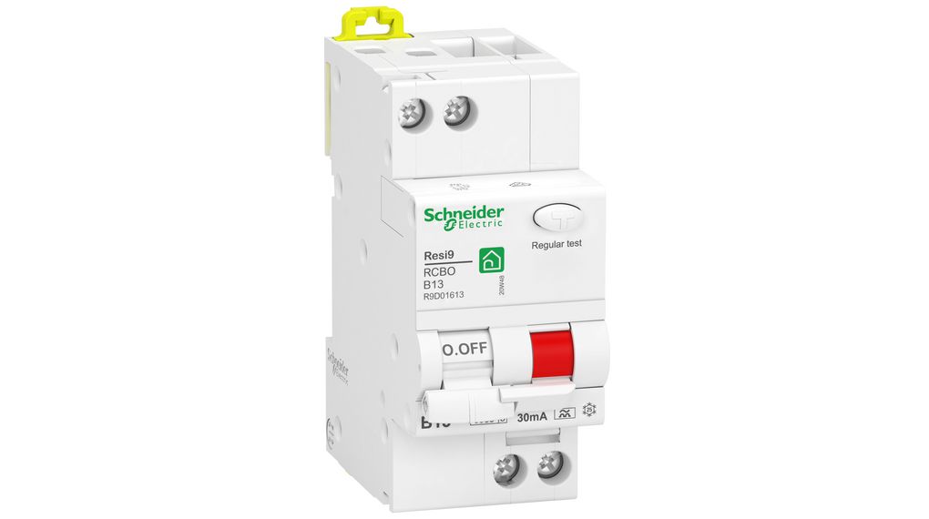 FI / LS Switch Resi9, 2 Poles, 13A, B, 30mA, 6kA